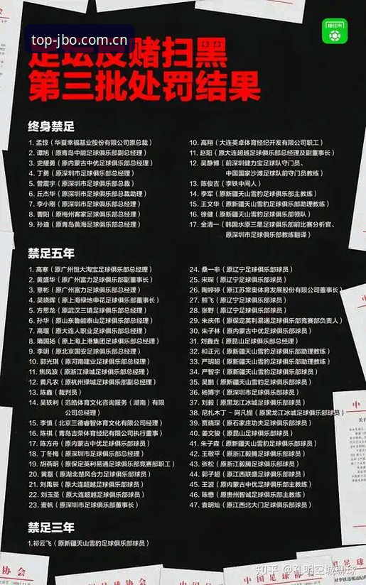 足协第三批禁足令深度解析：从17人终身禁赛看中国足球反腐新动向